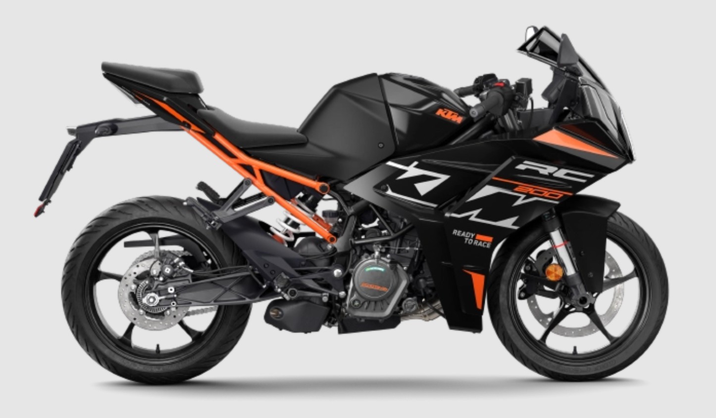 2025 KTM RC 200 स्पोर्ट्स बाइक की नई डिजाइन, LED हेडलाइट, अपडेटेड ग्राफिक्स और बड़ा फ्यूल टैंक के साथ